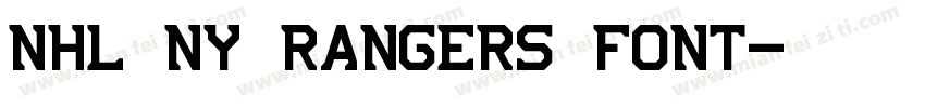 NHL NY Rangers Font字体转换